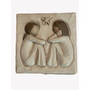 Demdaco Willow Tree Friendship Keepsake Trinket Box 2003 Forever True Friends